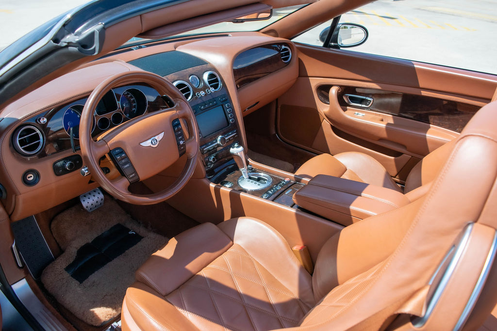 Black Bentley Continental GTC luxury sedan available to rent across Orange County, CA