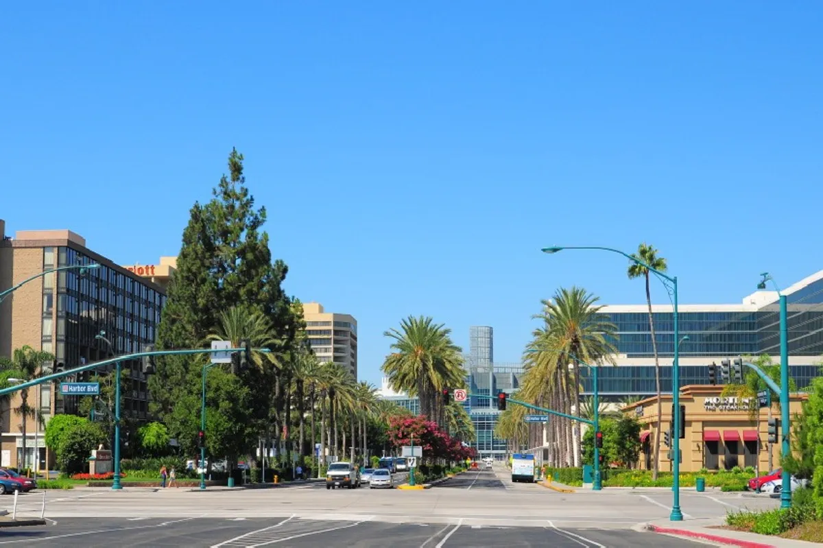 Anaheim in Orange County, where Prometheus Exotics delivers exotic car rentals