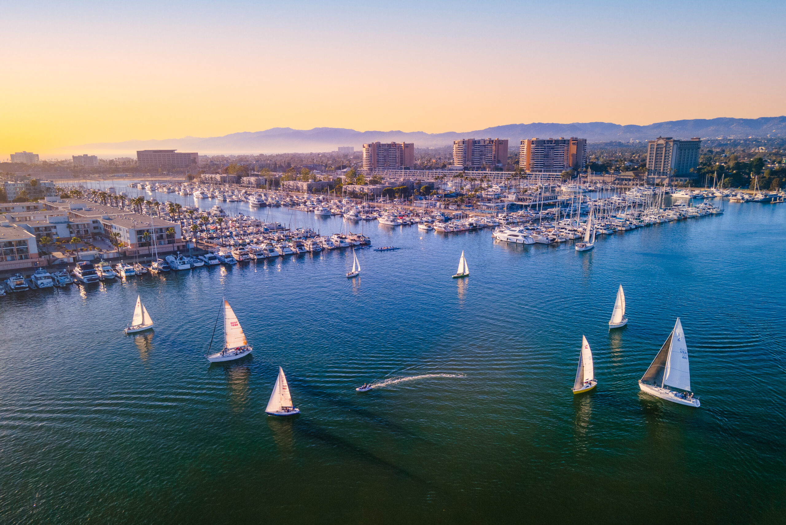 Marina del Rey on the Los Angeles County coast, where Prometheus Exotics delivers exotic car rentals