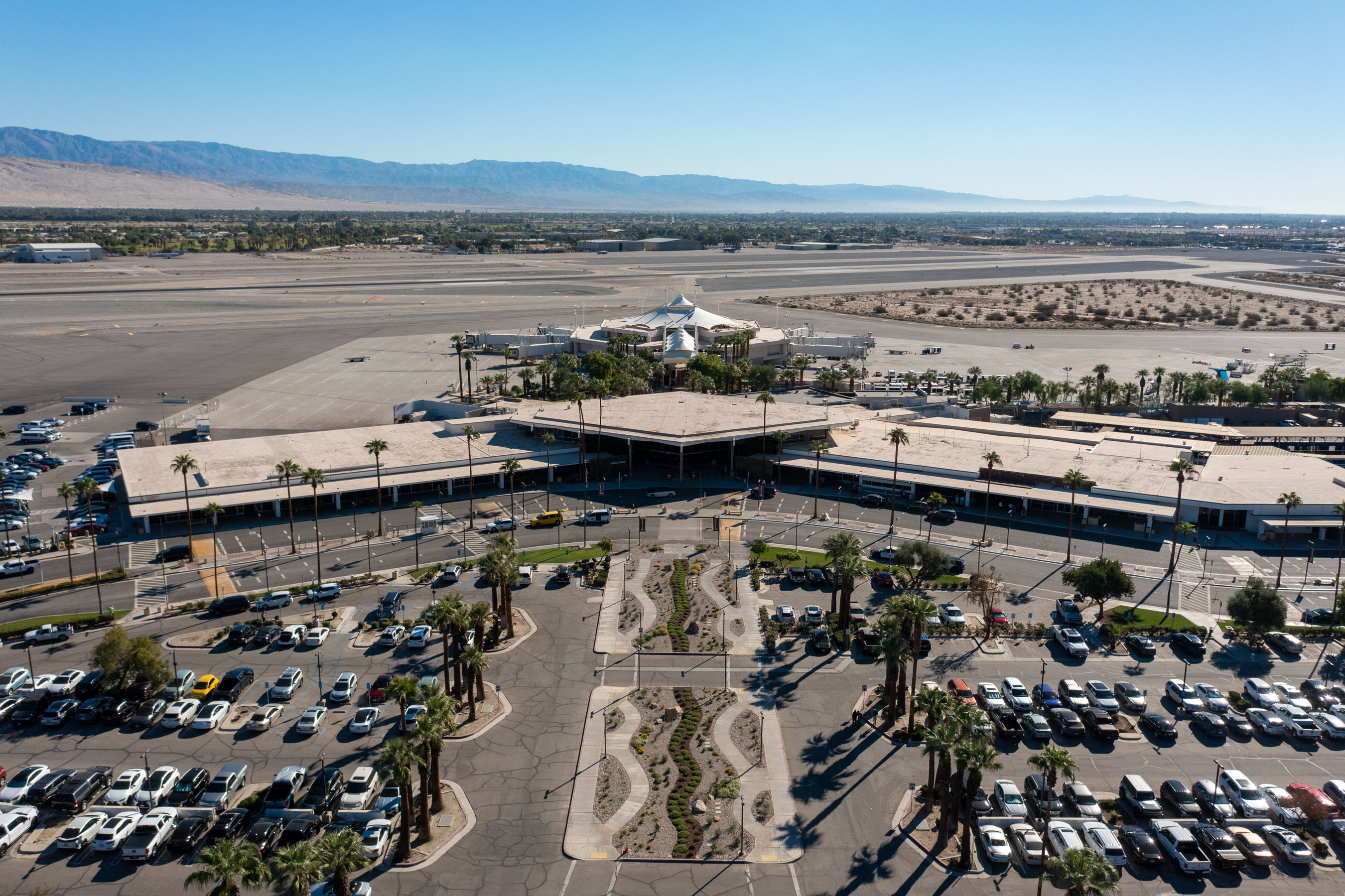 Palm Springs International Airport, PSP, where Prometheus Exotics delivers exotic car rentals