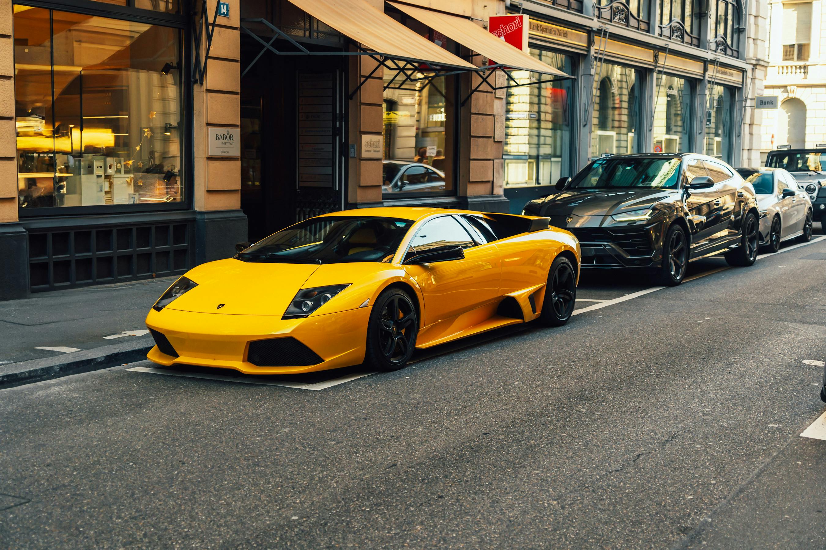 Yellow exotic car rental in Southern California