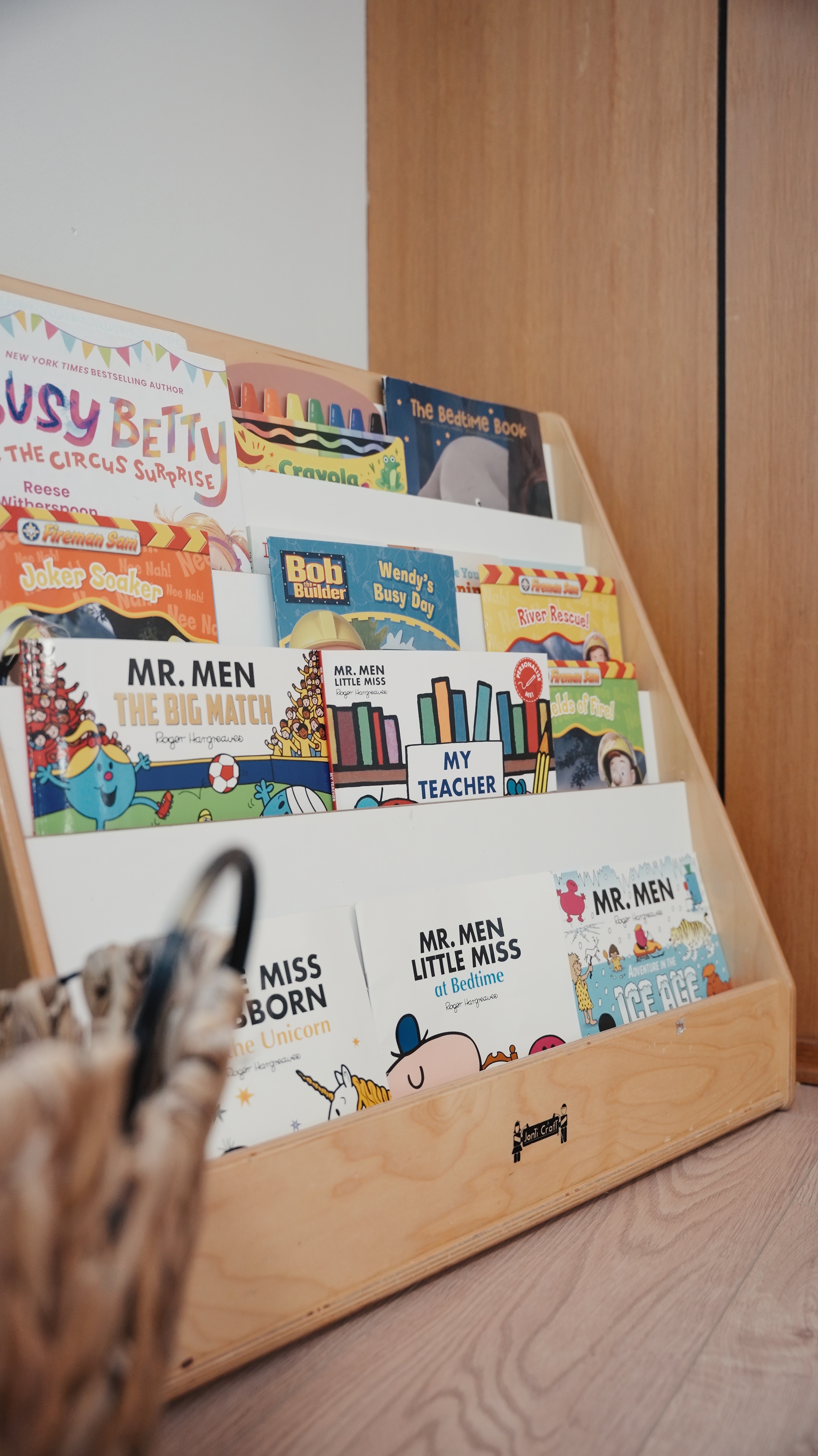 Bookshelf at Tots 2 Kids daycare