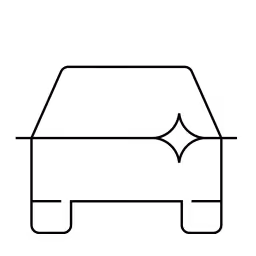 Simple black outline of a mechanical trailer or flatbed truck side view.