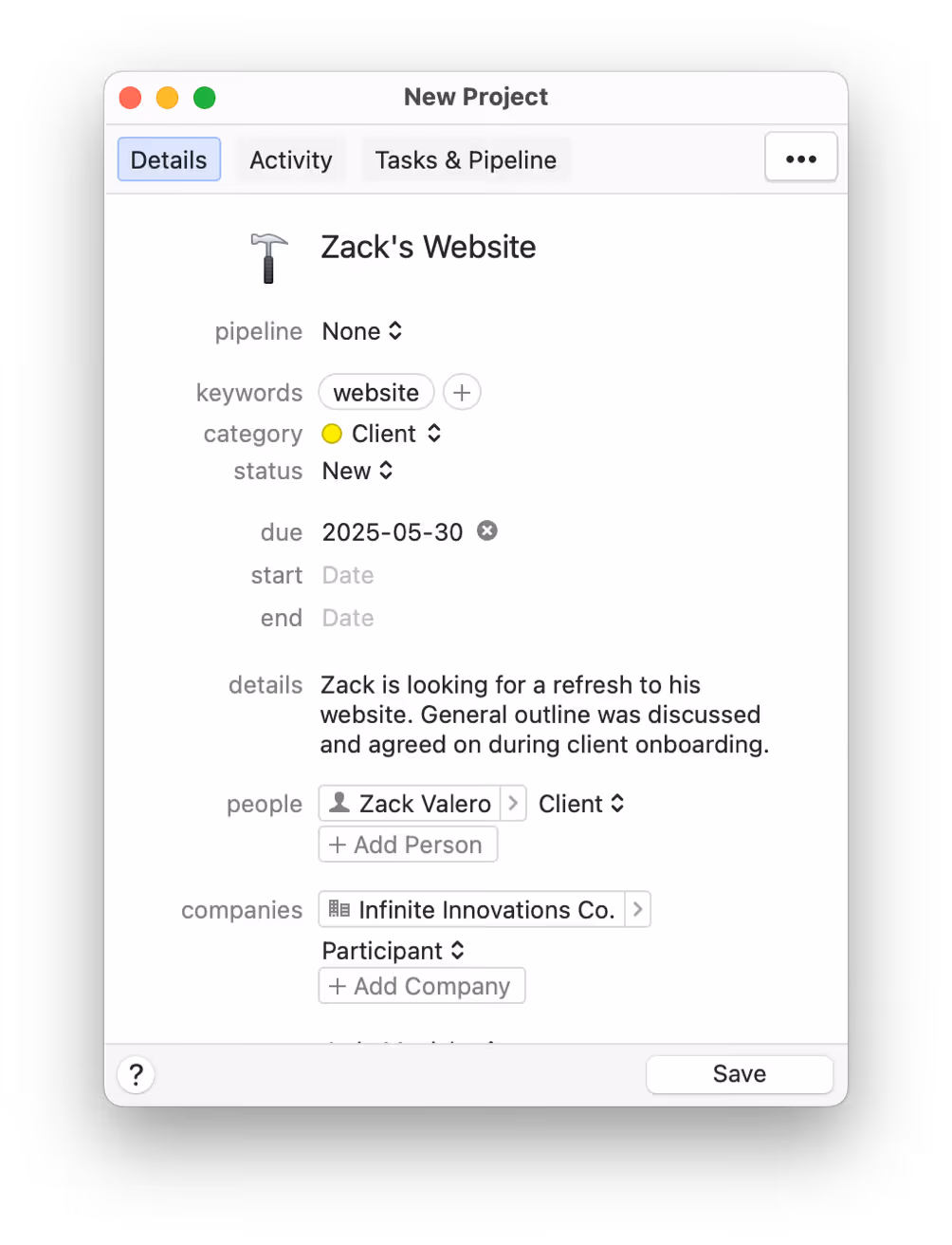 Mail projects