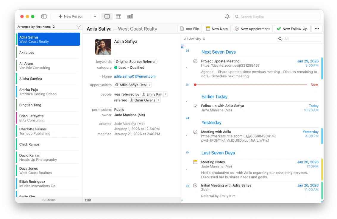 Contact management