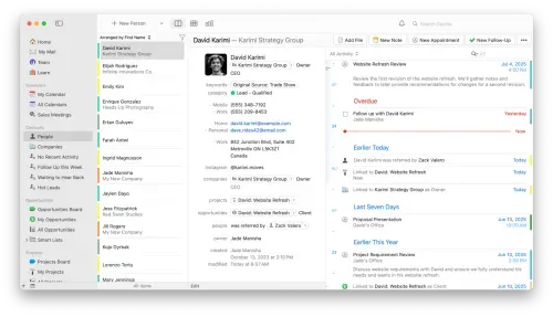 CRM client management