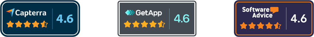 Daylite's 4.6 ratings from Capterra, GetApp, and Software Advice.