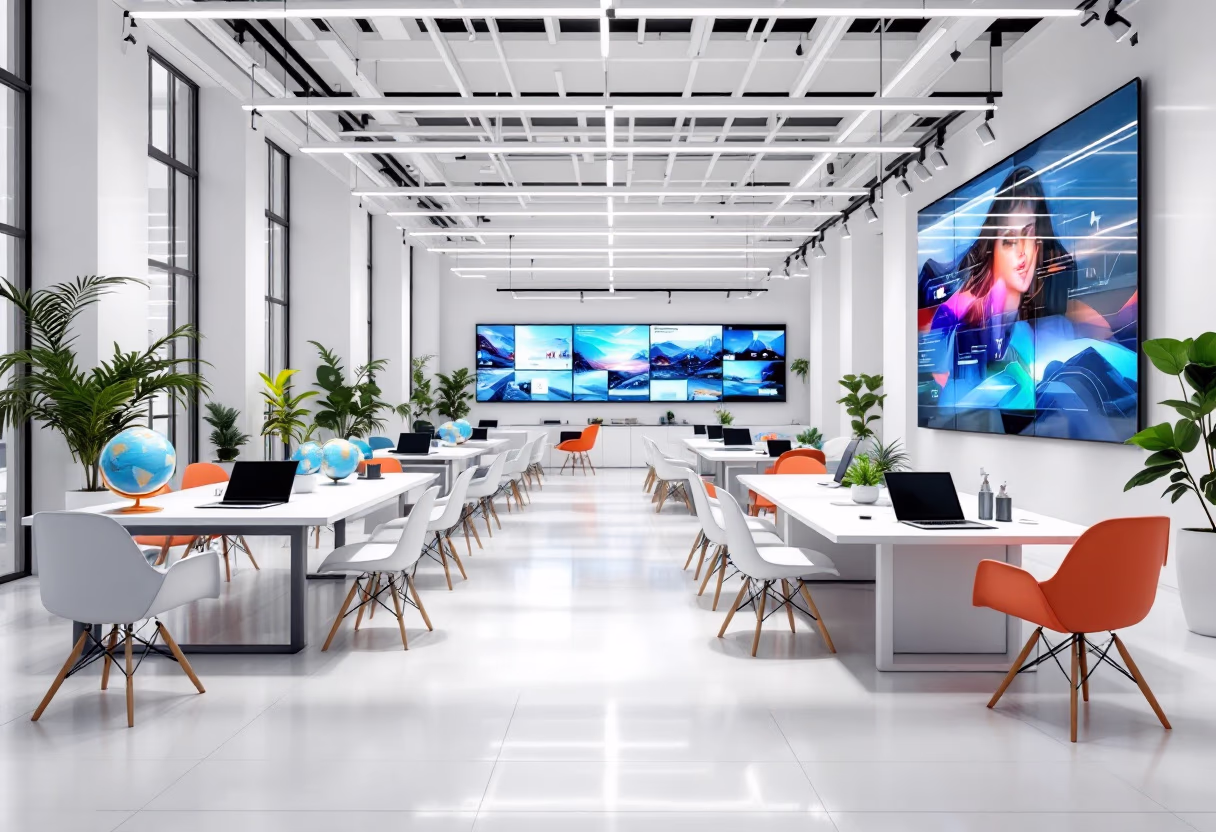 [background image] image of a welcoming office environment (for a travel tech)