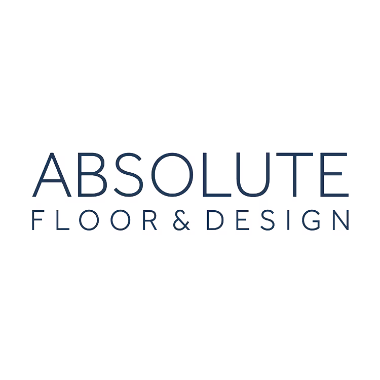 Absolute Floor & Design company name in bold uppercase text on a white background.