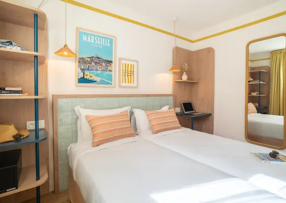 Soléo Prado, chambre single à Marseille Prado, confortable à deux pas de la place Castellane.