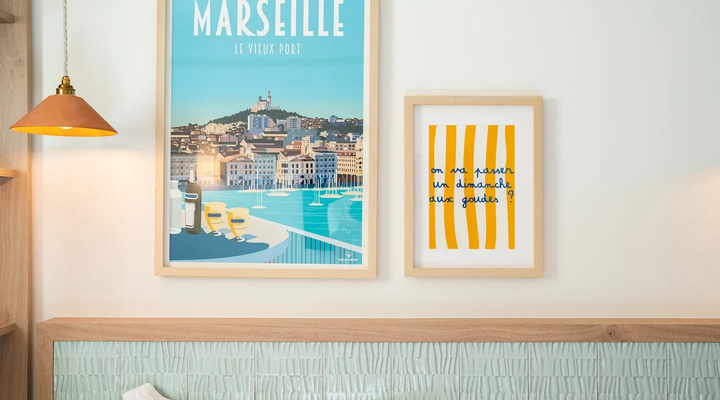 Soléo Prado, colorful hotel decoration in Marseille Prado, original and bright atmosphere in the Prado district.