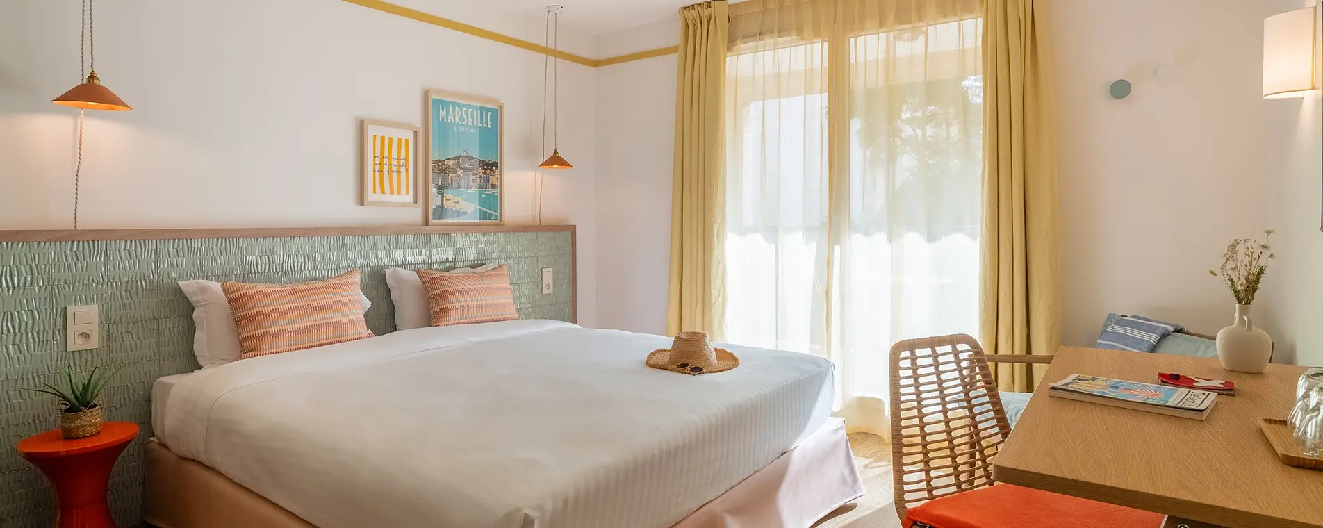Soléo Prado, hotel room in Prado Marseille, located on Boulevard de Louvain in the 8th arrondissement of Marseille.