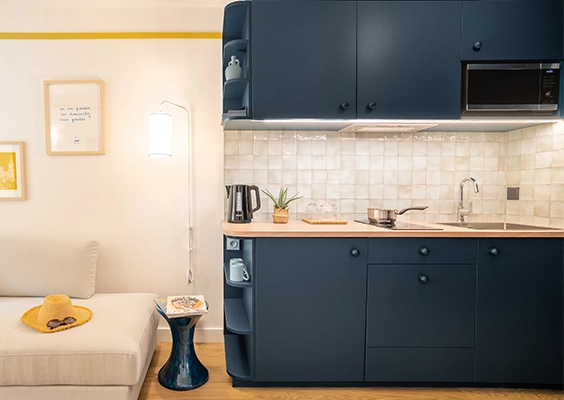 Soléo Prado, studio à Marseille pour 2 personnes avec cuisine, idéal dans le 13008 près du boulevard de Louvain.