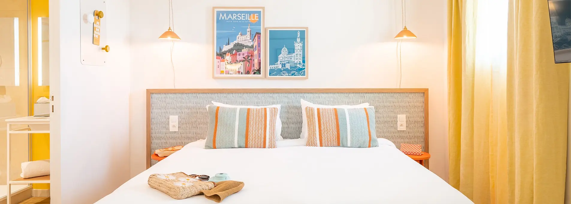 Soléo Prado, chambre de l’hôtel à Marseille, confortable dans le 13008 près des plages du Prado.