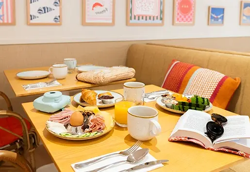 Soléo Prado, petit déjeuner hôtel à Marseille, buffet à volonté sucré et salé proche de l'avenue du Prado.