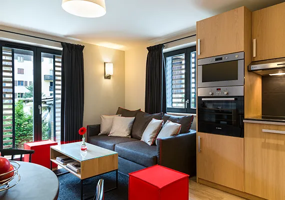 Appartement Les Cosmiques séjour heliopic chamonix mont-blanc