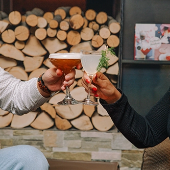 cocktail apéritif hôtel heliopic Chamonix Mont-Blanc