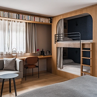 chambre familiale hôtel heliopic Chamonix Mont-Blanc