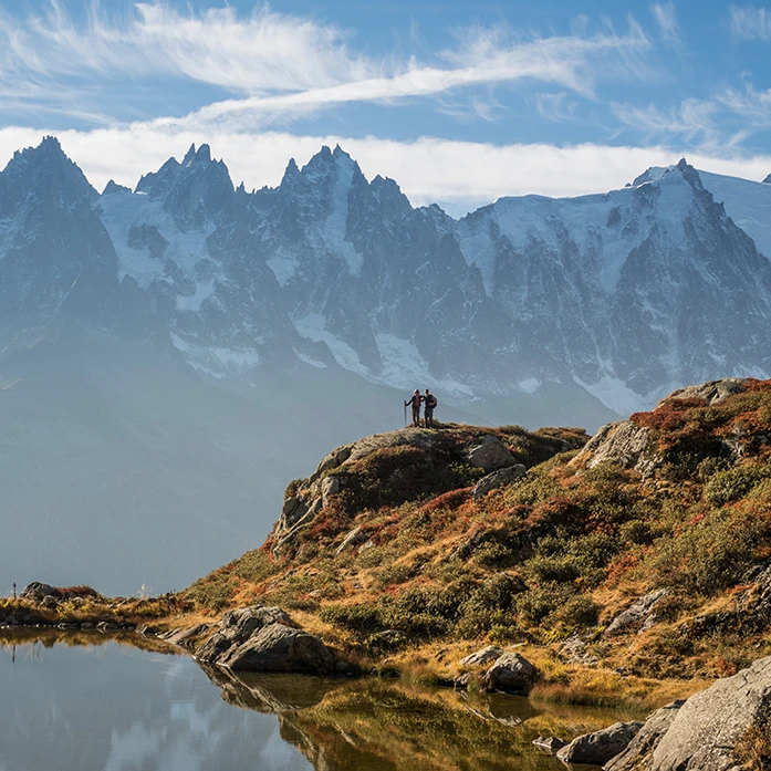 Chamonix en automne heliopic mont-blanc