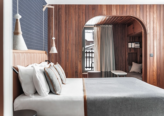 Chambre privilège salon heliopic chamonix mont-blanc