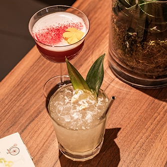 cocktail détail hôtel heliopic Chamonix Mont-Blanc