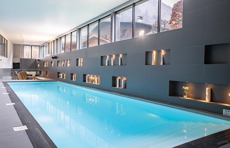 Spa pool at the Heliopic Hotel Chamonix Mont-Blanc