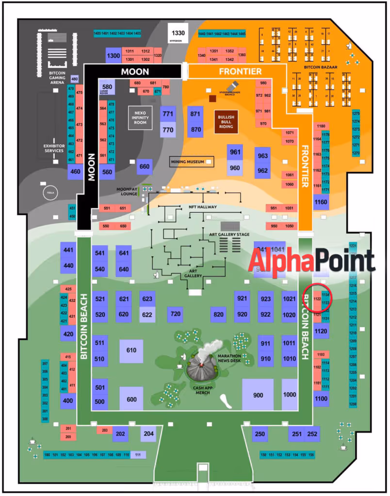 AlphaPoint - BItcoin 2022 - Miami - Floorplan