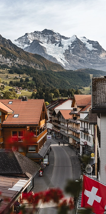 View of the village Braunbär Hotel & Spa in Wengen