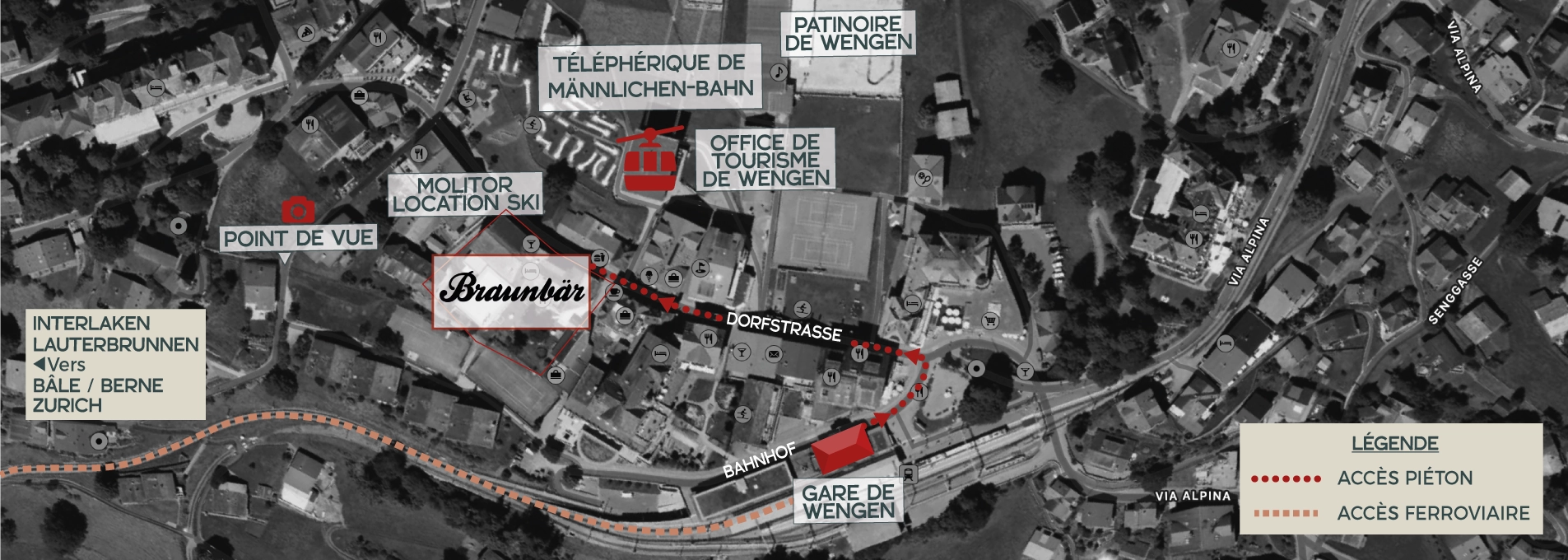 map Braunbär Hotel & Spa à Wengen