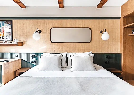 Chambre communicante vue première chambre Braunbär hôtel Wengen