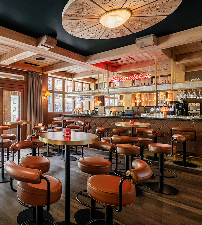 Bar at the Braunbär Hotel & Spa in Wengen