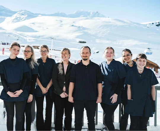 The kitchen team at Le M, the restaurant at the Marielle hotel.