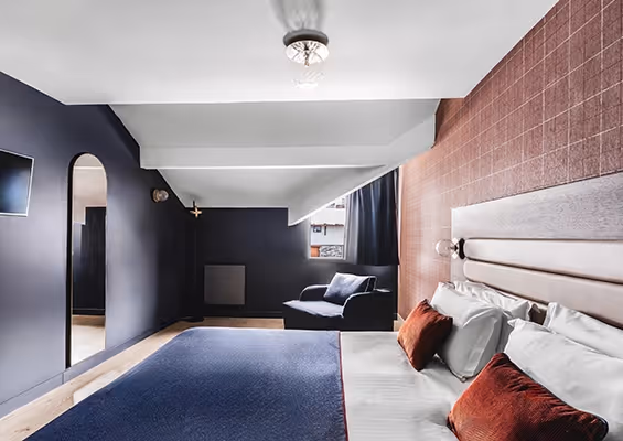 Superior family room bed hotel marielle val thorens