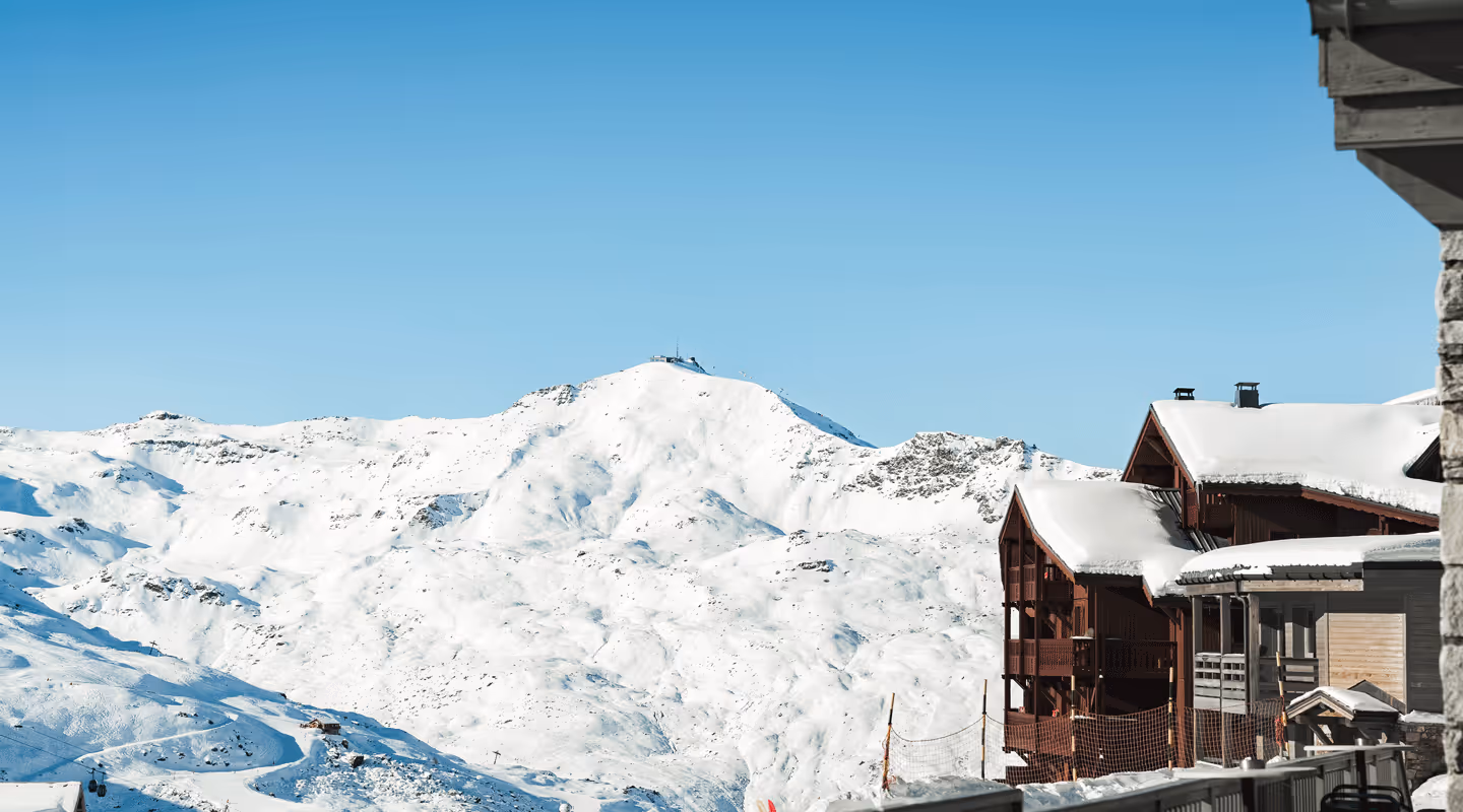 Station Val Thorens depuis les pistes de ski