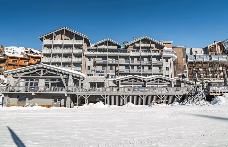 Hôtel Marielle vue des pistes au matin