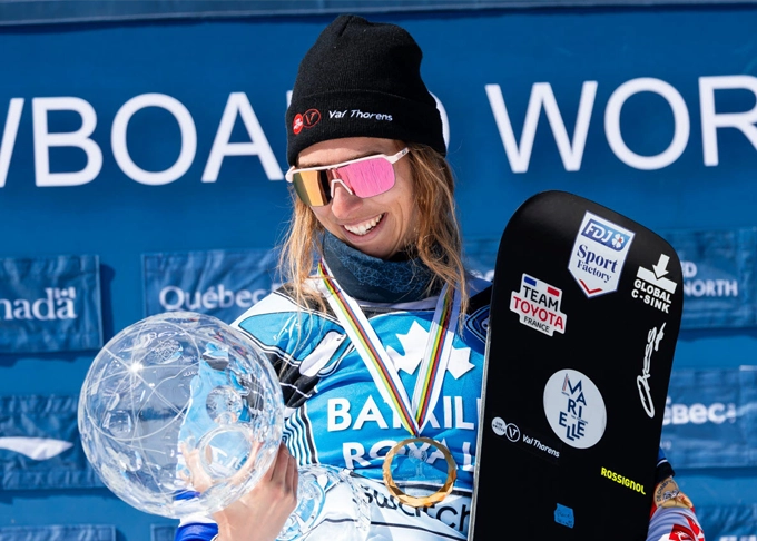 Chloe at the ceremony where she was presented with her crystal globe