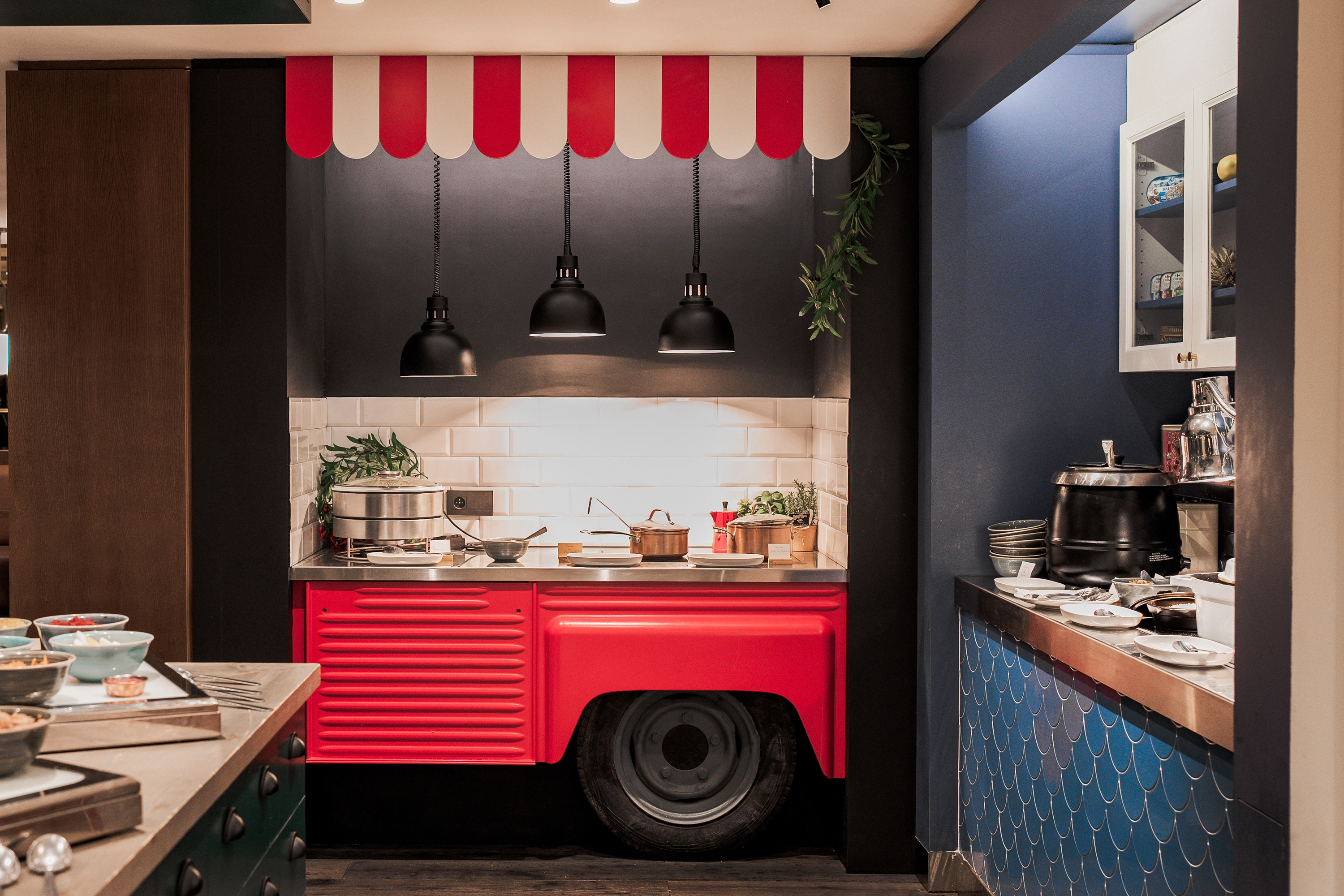 La station italienne de notre buffet du soir avec pizzas et pâtes 