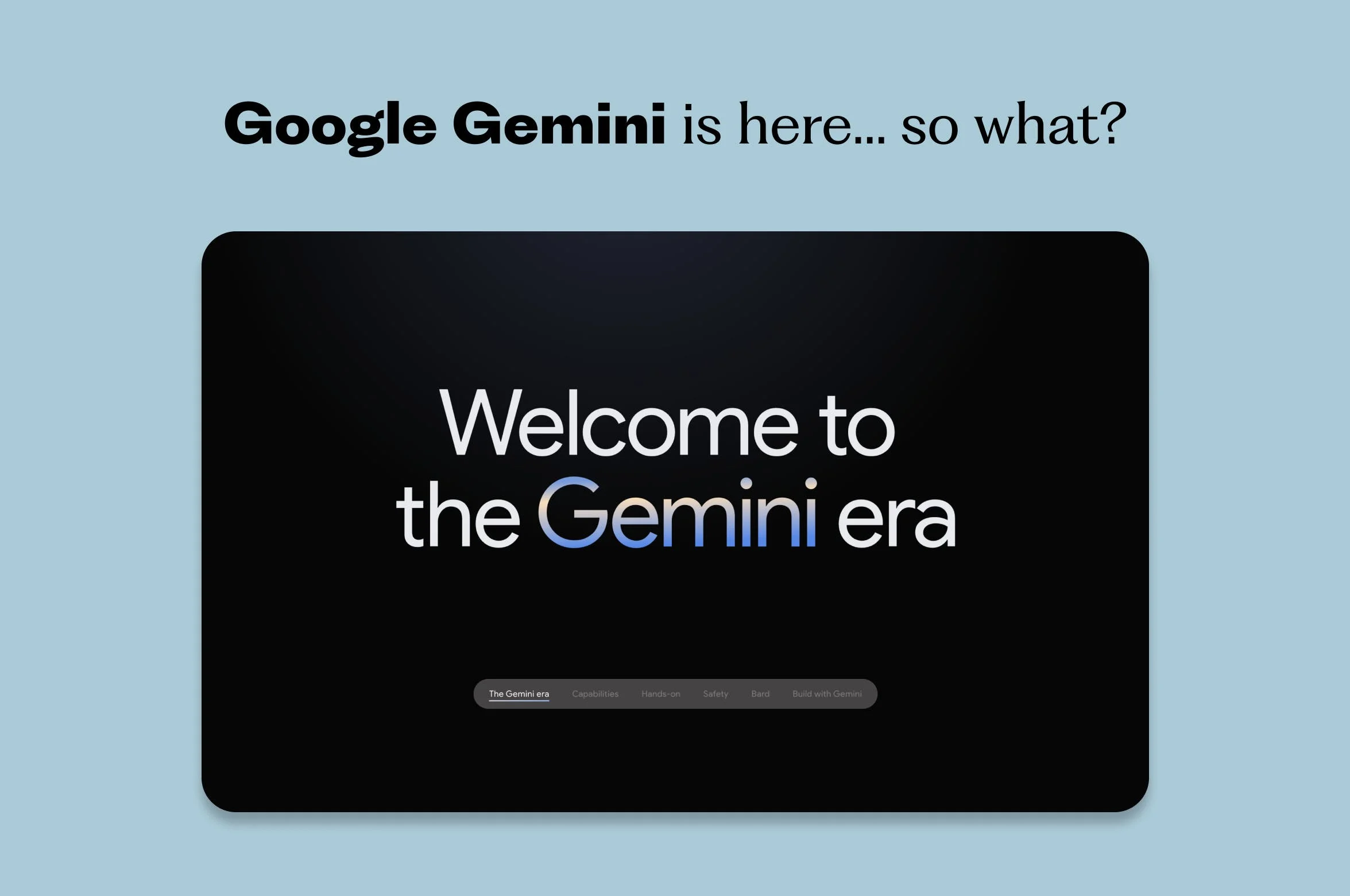 Google Gemini announcement graphic.