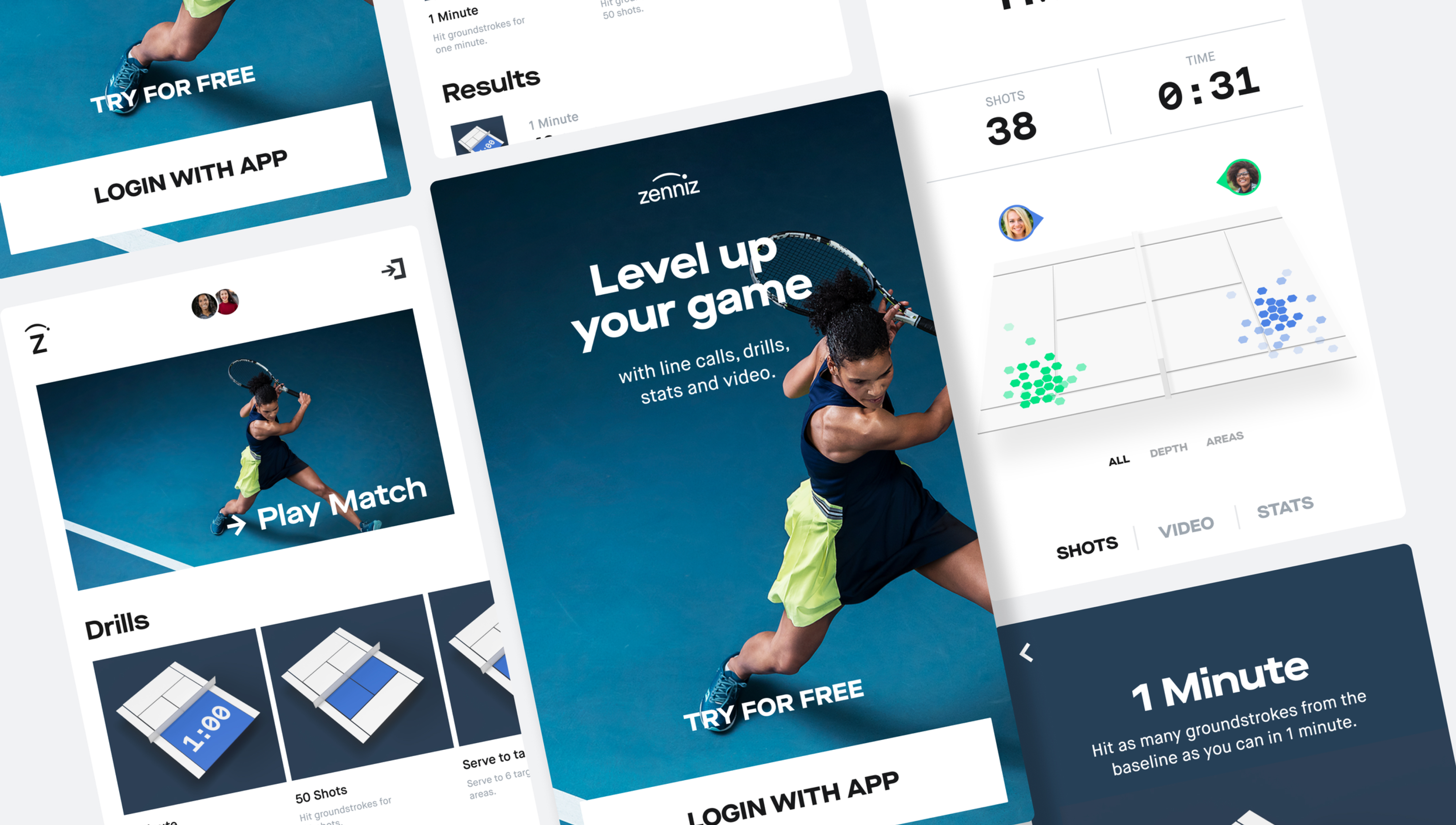 Original Zenniz on-court interface design