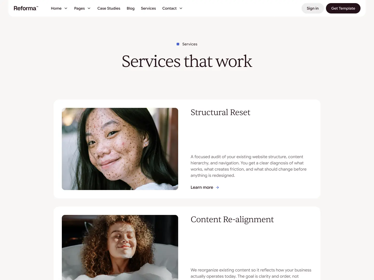 Service Listing (CMS)