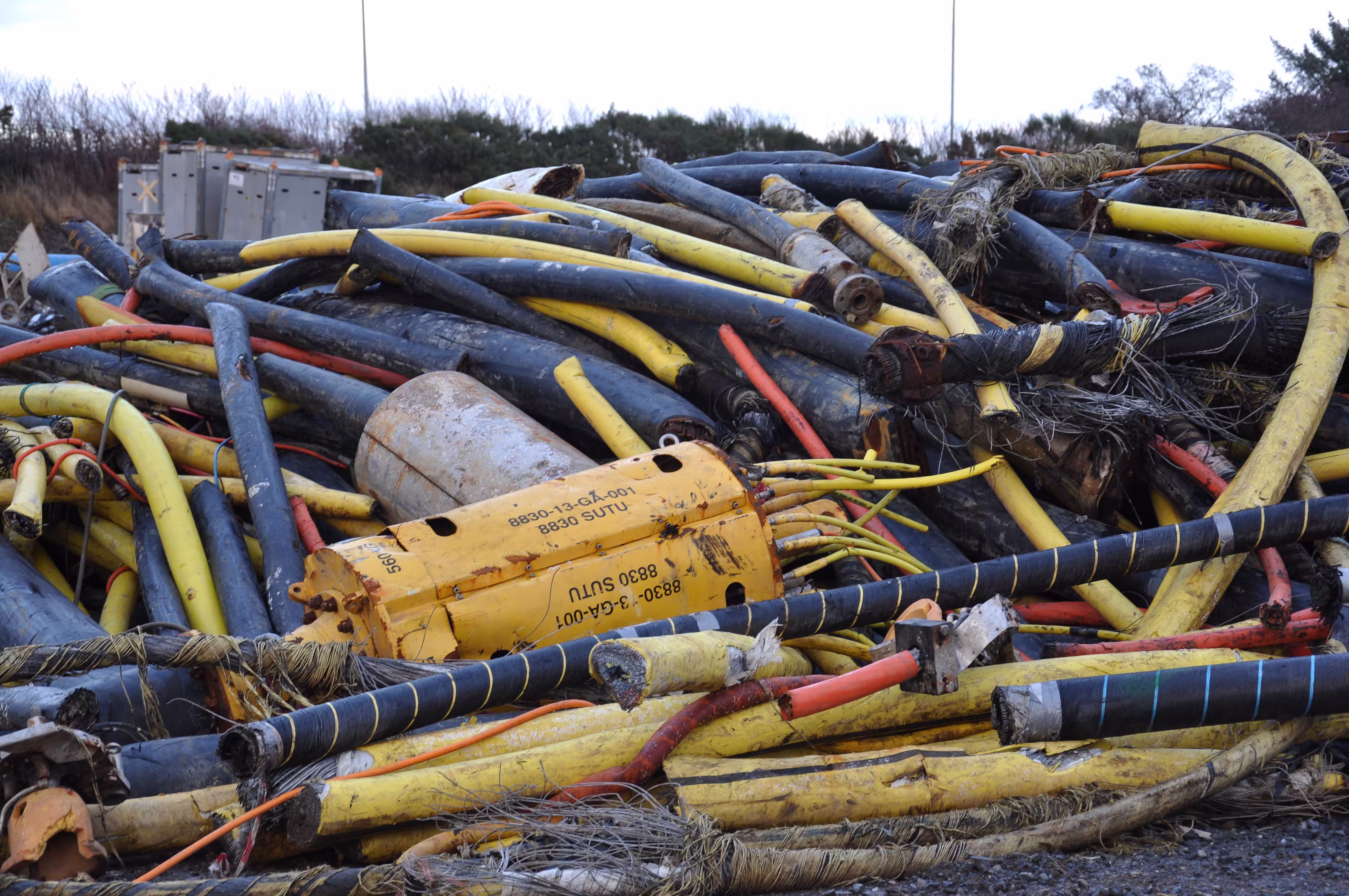 Ocean cable scrap for recycling