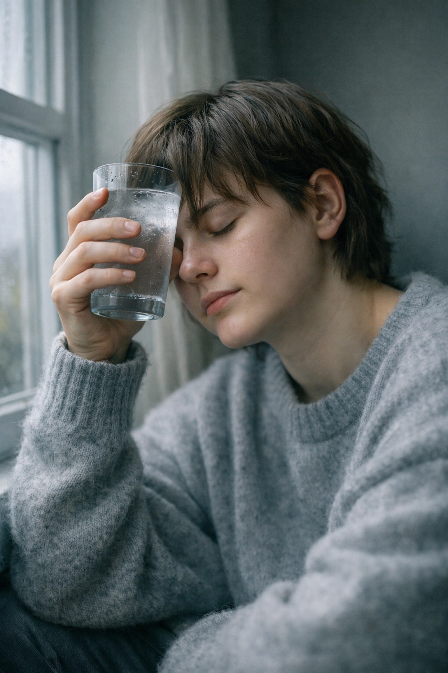 Neurodivergent teenager processing sensory signals in a quiet, calming home environment.
