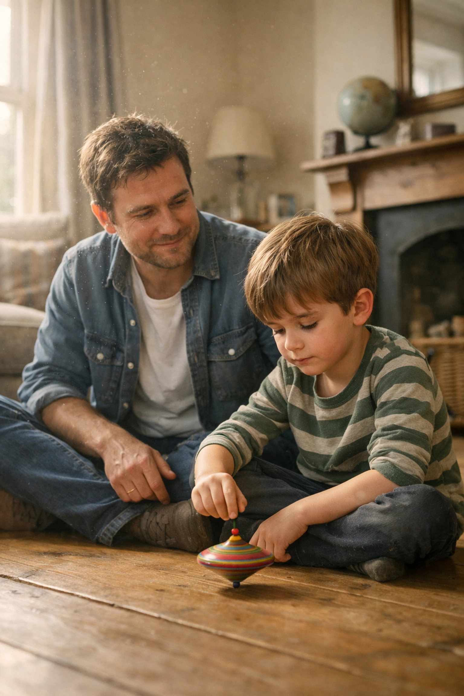 A father and son share a moment of connection, representing the autism support provided by Noa’s Place.