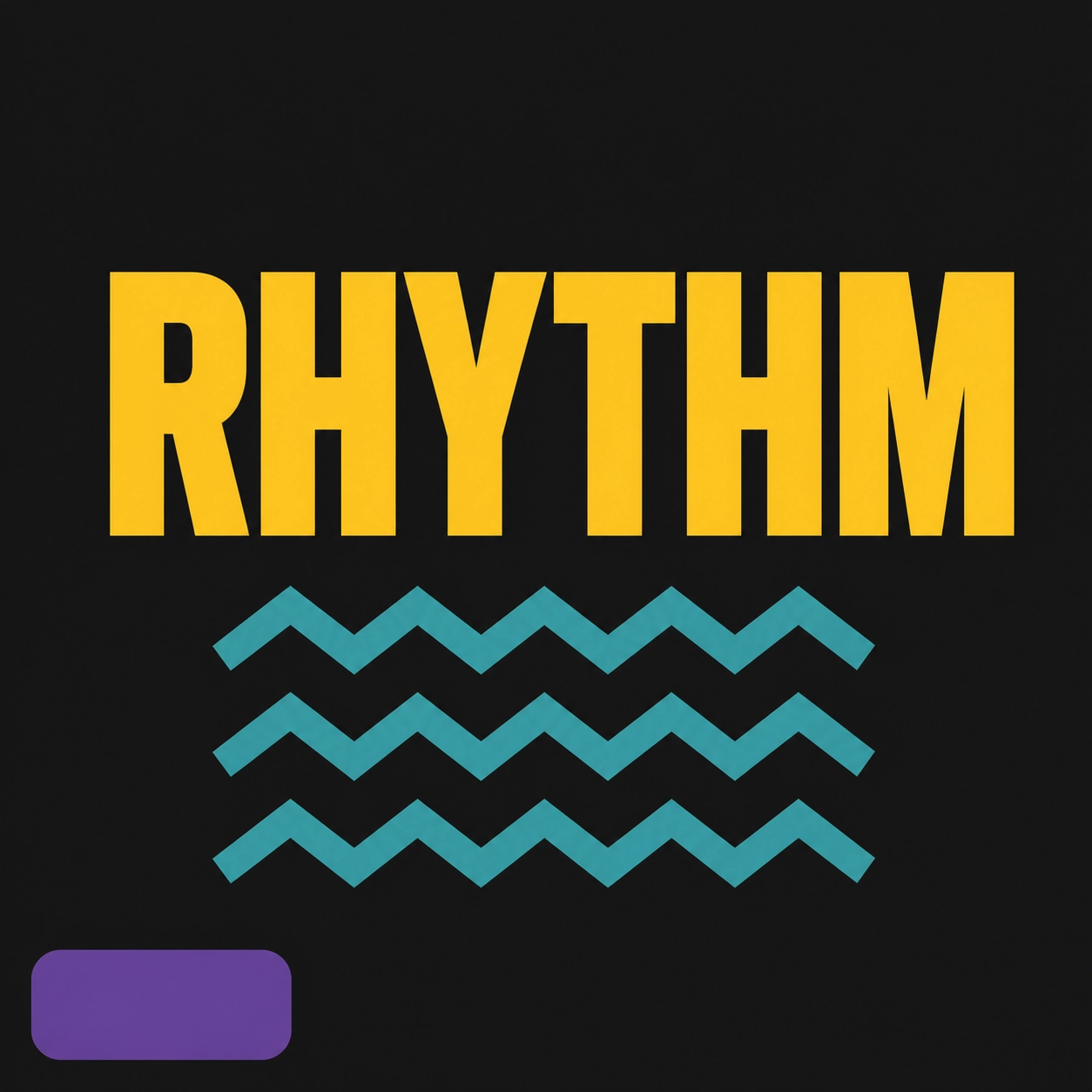 Graphic displaying 'Rhythm' with zigzag lines representing calming movement and sensory tools.
