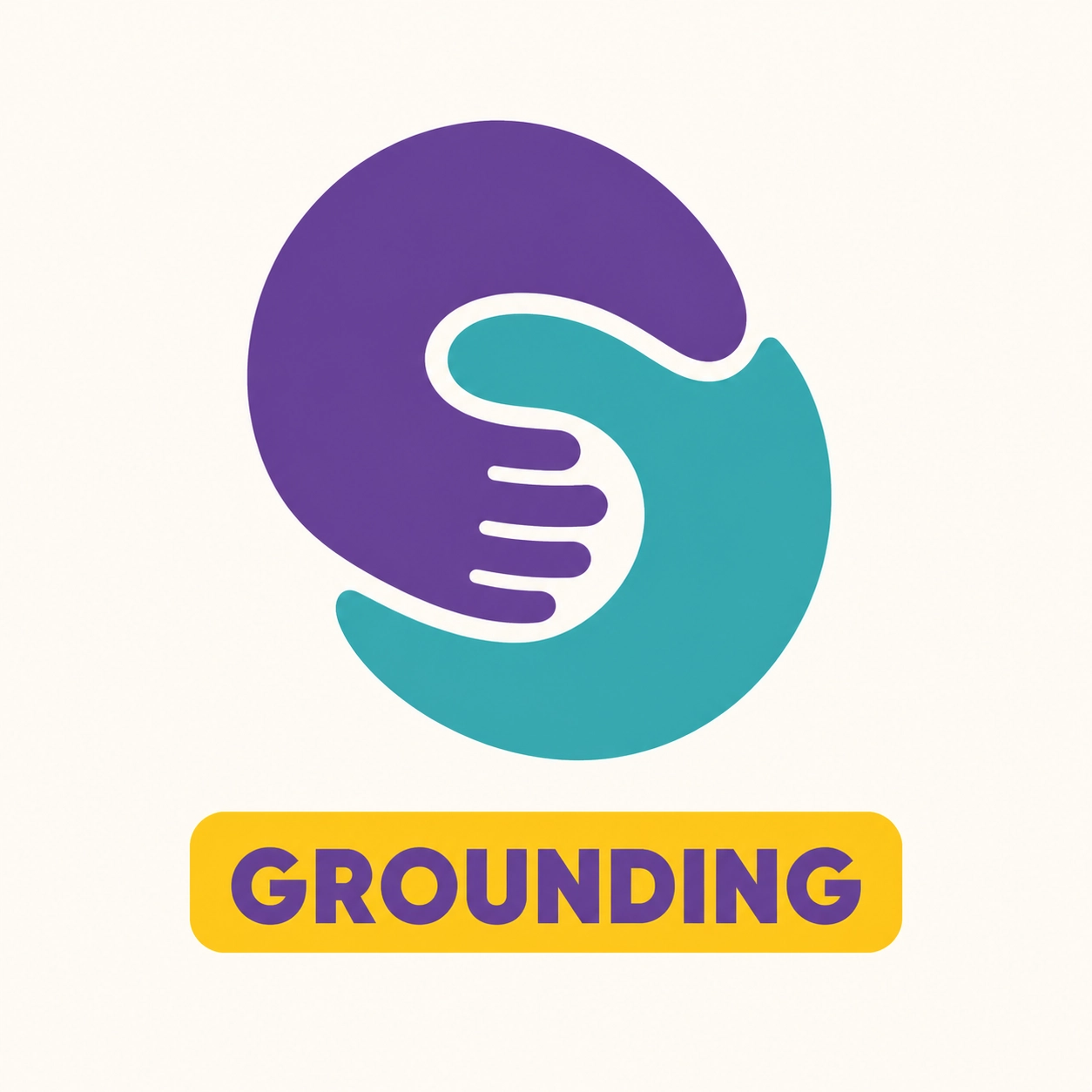 Minimalist graphic representing grounding and deep pressure techniques.