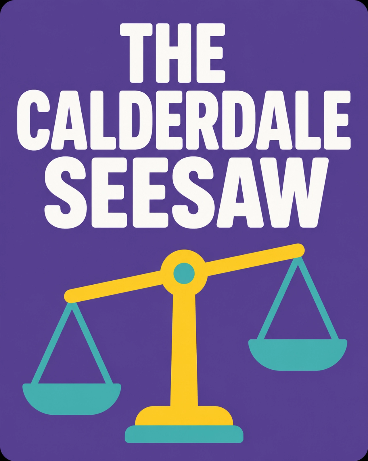 The Calderdale Seesaw - Abstract balance illustration