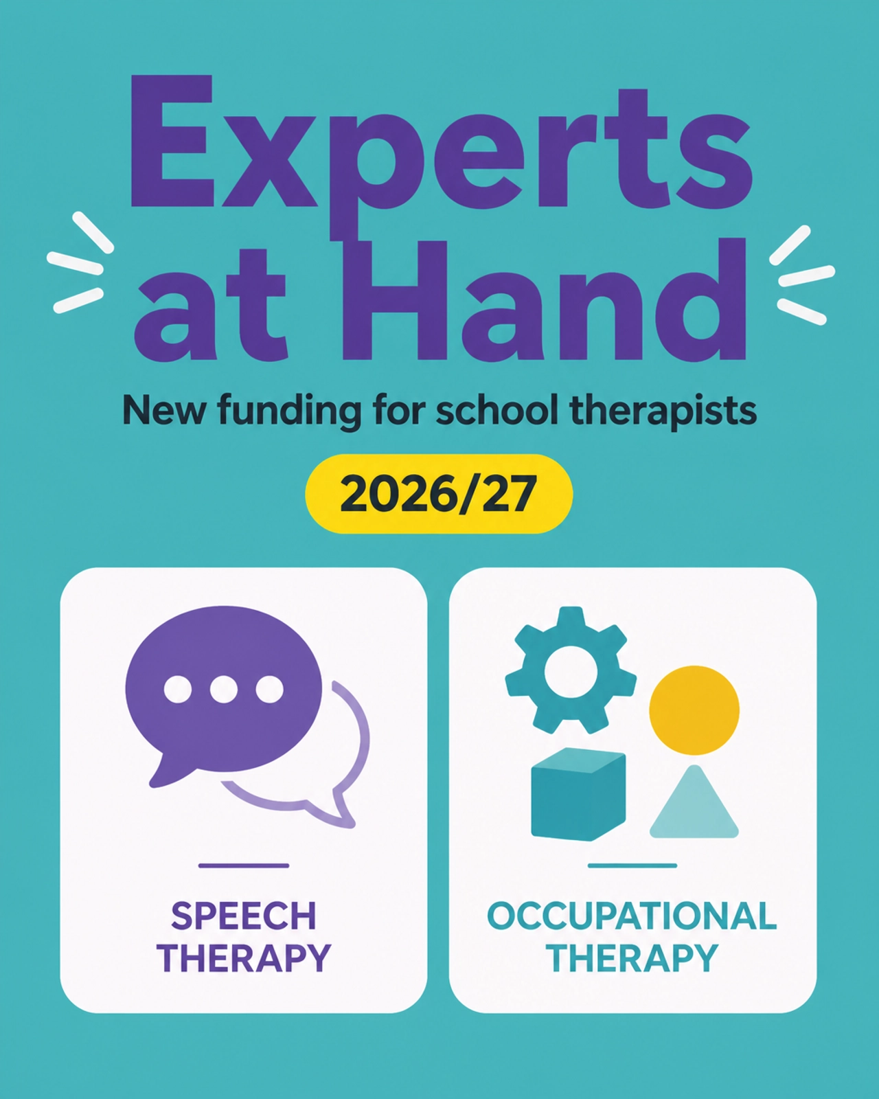 Experts at Hand - New funding for school therapists