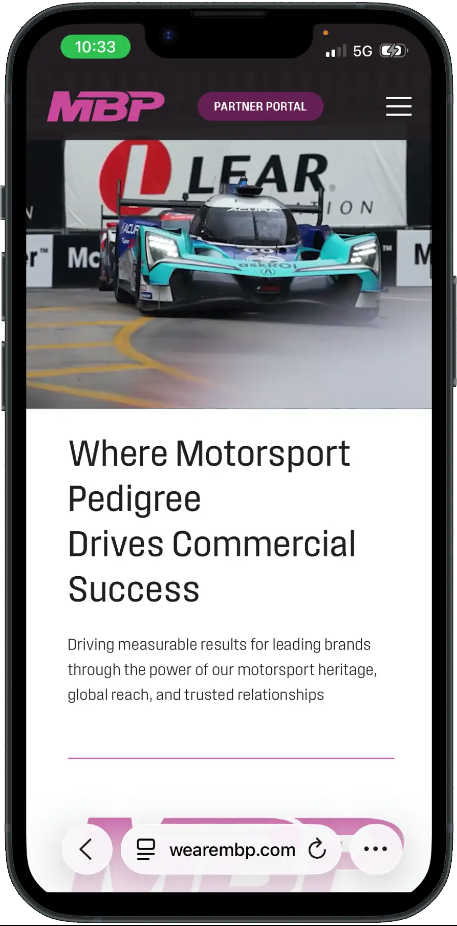 We Are MBP website on mobile