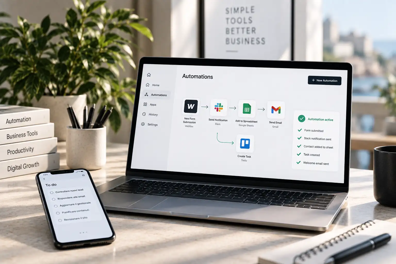 Automazioni per piccole aziende: da dove iniziare senza complicare il business
