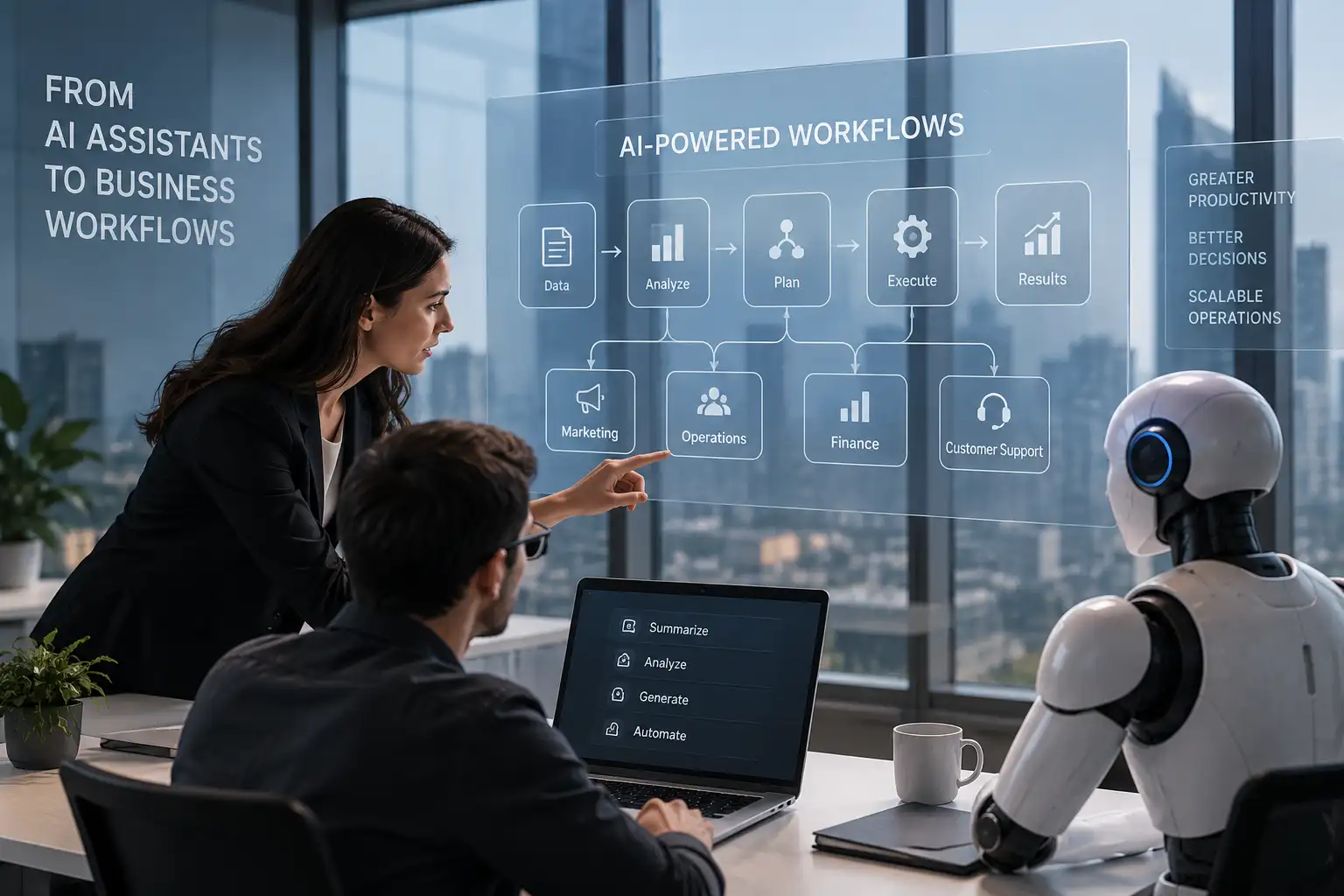 AI in azienda: il passaggio dagli assistenti ai processi di lavoro